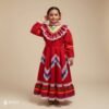 Red Traditional Jalisco One-Piece Dress (Size 6)