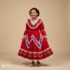 Red Traditional Jalisco One-Piece Dress (Size 6)