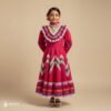 Pink Traditional Jalisco One-Piece Dress for Girls & Teens (Size 6)