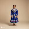 Blue Traditional Jalisco One-Piece Dress for Girls & Teens (Size 8)
