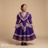 Purple Traditional Jalisco One-Piece Dress for Girls & Teens (Size 8)