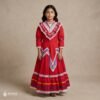 Red Traditional Jalisco One-Piece Dress – Mexican Folklore Wear (Size 10)