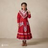 Red Traditional Jalisco One-Piece Dress – Mexican Folklore Wear (Size 10)