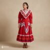 Red Traditional Jalisco One-Piece Dress – Mexican Folklore Wear (Size 12)