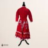 Red Traditional Jalisco One-Piece Dress – Mexican Folklore Wear (Size 12)