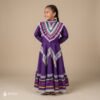 Purple Traditional Jalisco One-Piece Dress for Girls & Teens (Size 8)