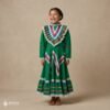 GreenTraditional Jalisco One-Piece Dress for Girls & Teens (Size 8)