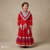 Red Traditional Jalisco One-Piece Dress (Size 8)