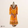 Yellow Traditional Jalisco One-Piece Dress for Girls & Teens (Size 8)