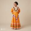 Yellow Traditional Jalisco One-Piece Dress for Girls & Teens (Size 8)
