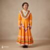 Yellow Traditional Jalisco One-Piece Dress for Girls & Teens (Size 8)