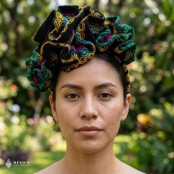 Traditional Mexican Cambaya Headband – Handmade Artisan Diadema