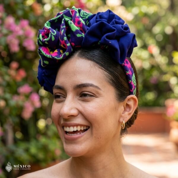 Traditional Mexican Cambaya Headband – Handmade Artisan Diadema