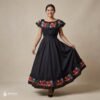 Traditional Mexican Embroidered Floral Dress – Handmade Special Edition.