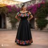 Traditional Mexican Embroidered Floral Dress – Handmade Special Edition.