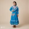 Light Blue Traditional Jalisco One-Piece Dress for Girls & Teens (Size 10)