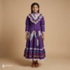 Purple Traditional Jalisco One-Piece Dress for Girls & Teens (Size 10)