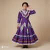 Purple Traditional Jalisco One-Piece Dress for Girls & Teens (Size 10)