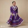 Purple Traditional Jalisco One-Piece Dress for Girls & Teens (Size 10)