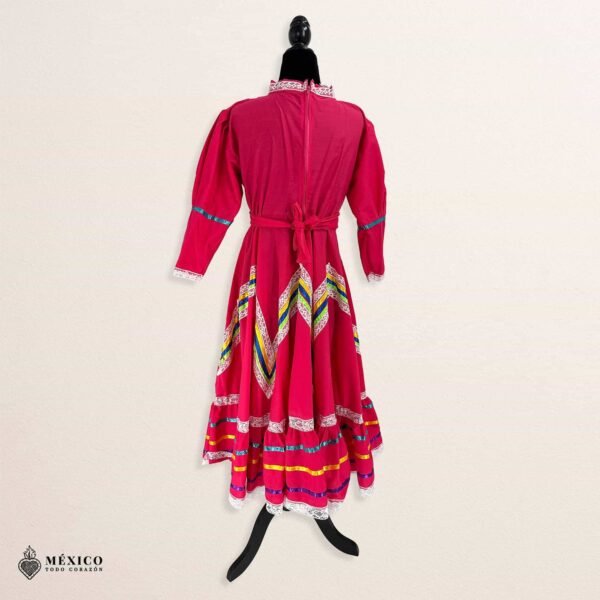 Pink Traditional Jalisco One-Piece Dress for Girls & Teens (Size 10)