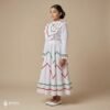 White Traditional Jalisco One-Piece Dress for Girls & Teens (Size 10)