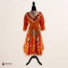 Orange Traditional Jalisco One-Piece Dress for Girls & Teens (Size 10)