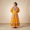 Yellow Traditional Jalisco One-Piece Dress for Girls & Teens (Size 10)