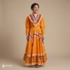 Yellow Traditional Jalisco One-Piece Dress for Girls & Teens (Size 10)