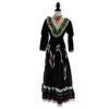 Black Traditional Jalisco One-Piece Dress for Girls & Teens (Size 14)
