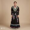 Black Traditional Jalisco One-Piece Dress for Girls & Teens (Size 14)