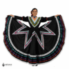 Black Traditional Jalisco One-Piece Dress for Girls & Teens (Size 14)