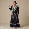 Black Traditional Jalisco One-Piece Dress for Girls & Teens (Size 14)