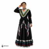 Black Traditional Jalisco One-Piece Dress for Girls & Teens (Size 14)