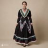 Black Traditional Jalisco One-Piece Dress for Girls & Teens (Size 14)
