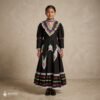 Black Traditional Jalisco One-Piece Dress for Girls & Teens (Size 12)