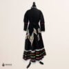 Black Traditional Jalisco One-Piece Dress for Girls & Teens (Size 12)