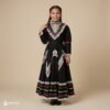 Black Traditional Jalisco One-Piece Dress for Girls & Teens (Size 12)