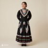Black Traditional Jalisco One-Piece Dress for Girls & Teens (Size 12)