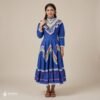 Blue Traditional Jalisco One-Piece Dress for Girls & Teens (Size 12)
