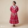 Pink Traditional Jalisco One-Piece Dress for Girls & Teens (Size 12)