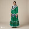 Green Traditional Jalisco One-Piece Dress for Girls & Teens (Size 12)