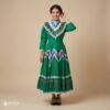 Green Traditional Jalisco One-Piece Dress for Girls & Teens (Size 12)