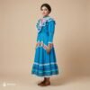 Light Blue Traditional Jalisco One-Piece Dress for Girls & Teens (Size 12)