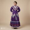 Purple Traditional Jalisco One-Piece Dress for Girls & Teens (Size 12)