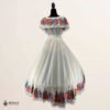 Traditional Mexican Embroidered Off White Floral Dress – Special Edition.