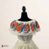 Traditional Mexican Embroidered Off White Floral Dress – Special Edition.