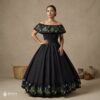 Traditional Mexican Embroidered Agave Dress – Handmade Special Edition.