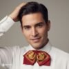 Mexican Embroidered Charro Moño – Traditional Satin Mariachi Bow Tie