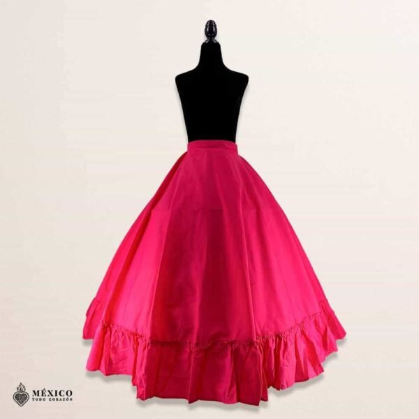 Pink Mexican Single Skirt – Adjustable Traditional Style (Length 39.0")