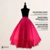 Pink Mexican Single Skirt – Adjustable Traditional Style (Length 39.0")